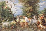 BRUEGHEL, Jan the Elder The Animals Entering the Ark  fggf oil painting